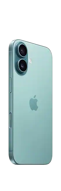 iPhone 16, Бирюзовый — вид сзади